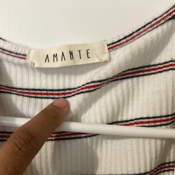 Red white and black striped bodysuit - Picture 3 of 3